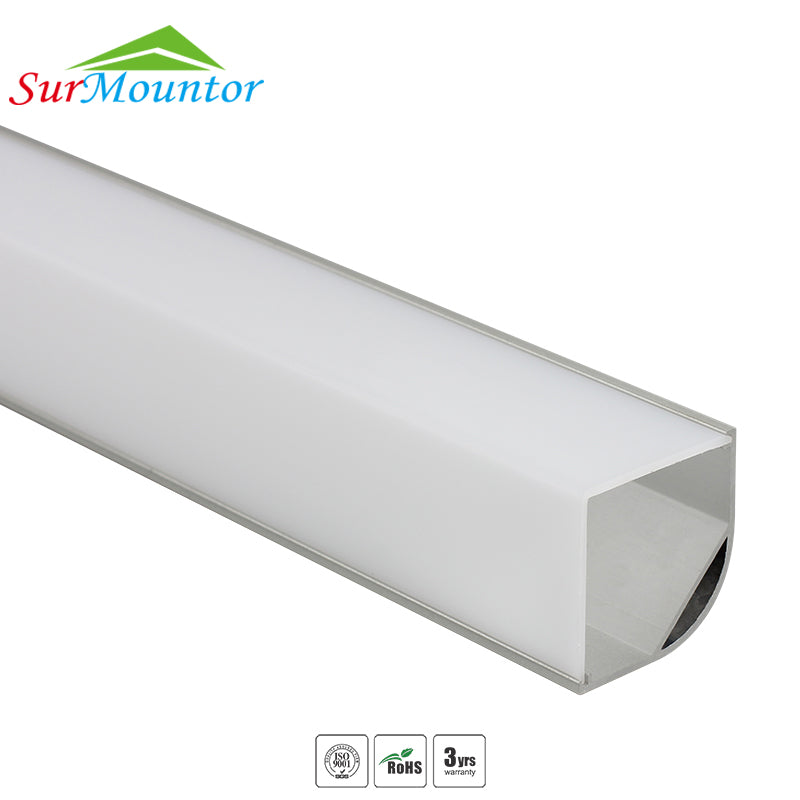 B3030 Corner LED Aluminum Profile For Double Line LED Strip ...