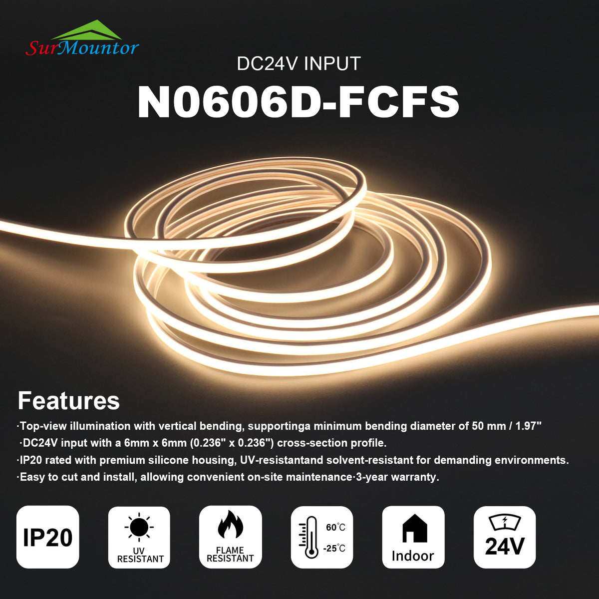 N0606D-FCFS Free Soldering and Free Cutting Top Luminous LED Neon Flex ...