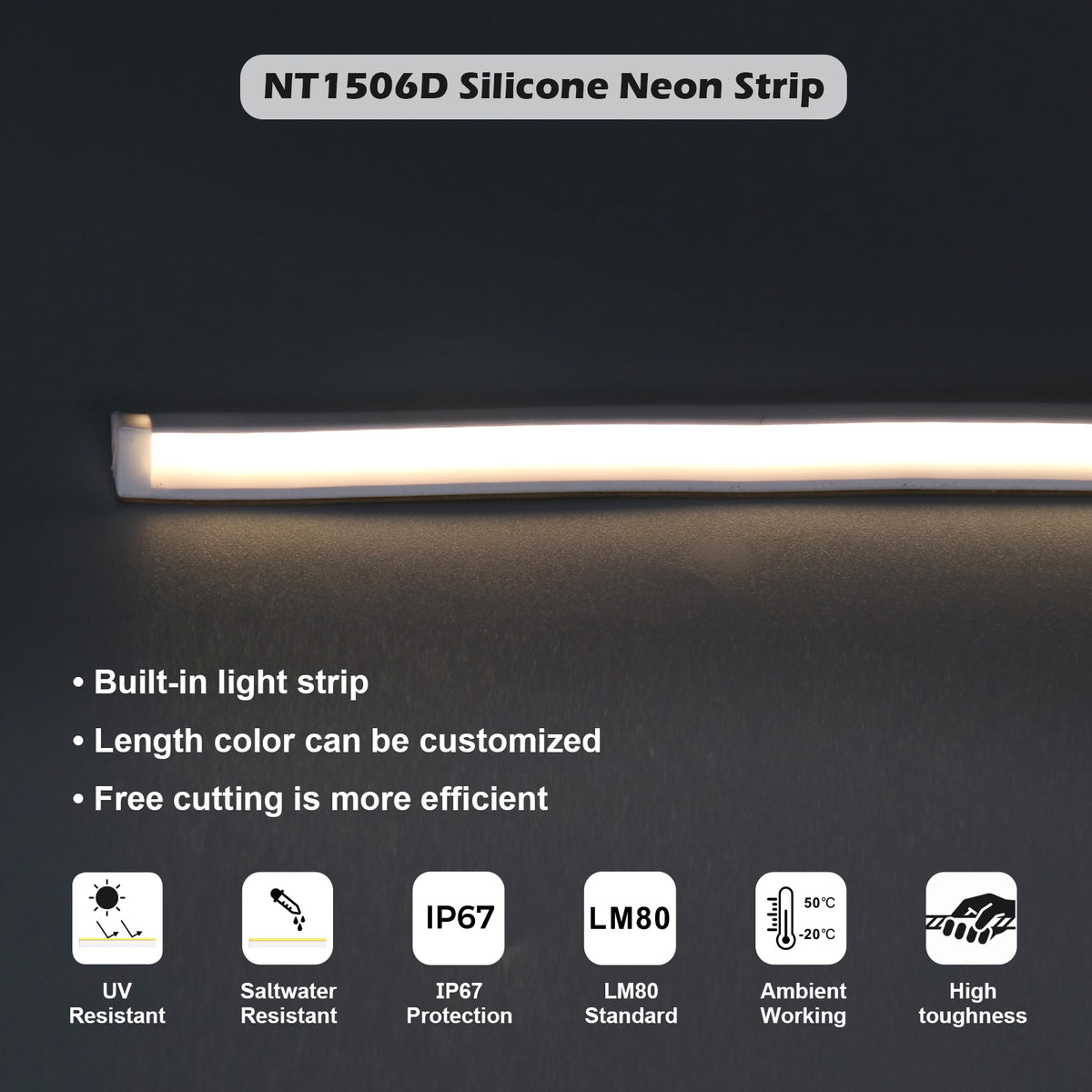 NT1506D 45° Lighting Angle Triangle LED Neon Light for Cabinet Lightin ...