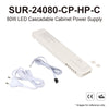 SUR-24080-CP-HP-C LED Cascadable Cabinet Power Supply 80W 24V PF＞0.9