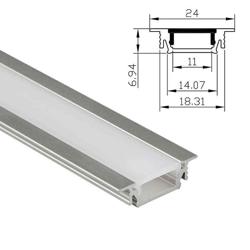 B2407 Recessed Mounting LED Aluminum Profile – Surmountor Lighting CO ...